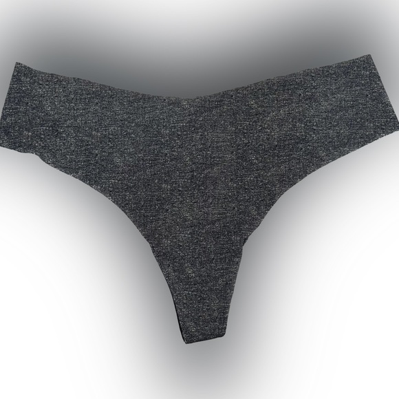 Victoria's Secret Other - Victoria’s Secret Dark Gray Charcoal No Show Thong Panties